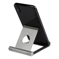Stativ til telefoner og tablets, Non-slip, Aluminium, Slv