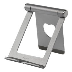 Stativ til telefoner og tablets, Non-slip, Aluminium, Slv