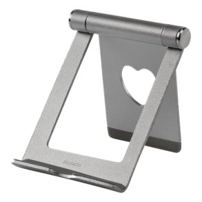 Stativ til telefoner og tablets, Non-slip, Aluminium, Slv