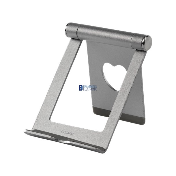 Stativ til telefoner og tablets, Non-slip, Aluminium, Slv