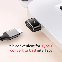 Baseus adapter USB-A han til USB-C hun