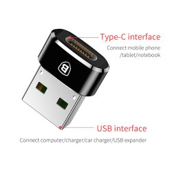 Baseus adapter USB-A han til USB-C hun