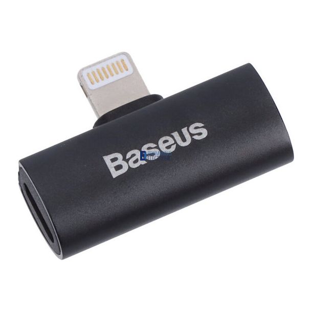 Baseus Lightning til Dual Lightning adapter - Sort