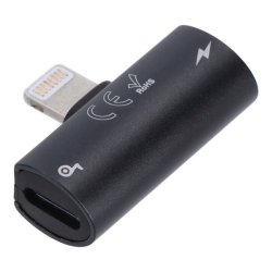 Baseus Lightning han til 2 Lightning hun, adapter - Sort