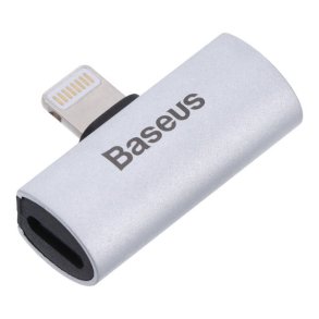 Baseus Lightning han til 2 Lightning hun, adapter  - Slv