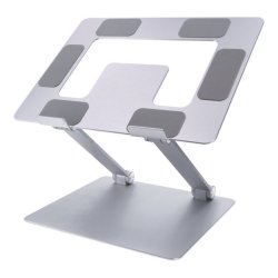 Stativ til laptop, Non-slip, Aluminium, Slv (Stor)