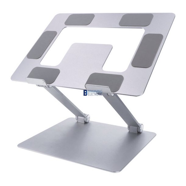 Stativ til laptop, Non-slip, Aluminium, Slv (Stor)
