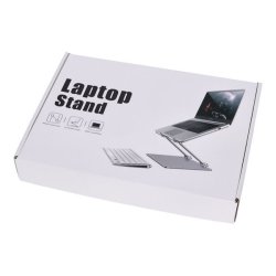 Stativ til laptop, Non-slip, Aluminium, Slv (Stor)