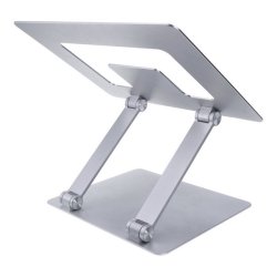 Stativ til laptop, Non-slip, Aluminium, Slv (Stor)