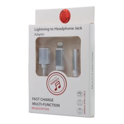 Lightning til 3,5mm audio stik adapter (Splitter)