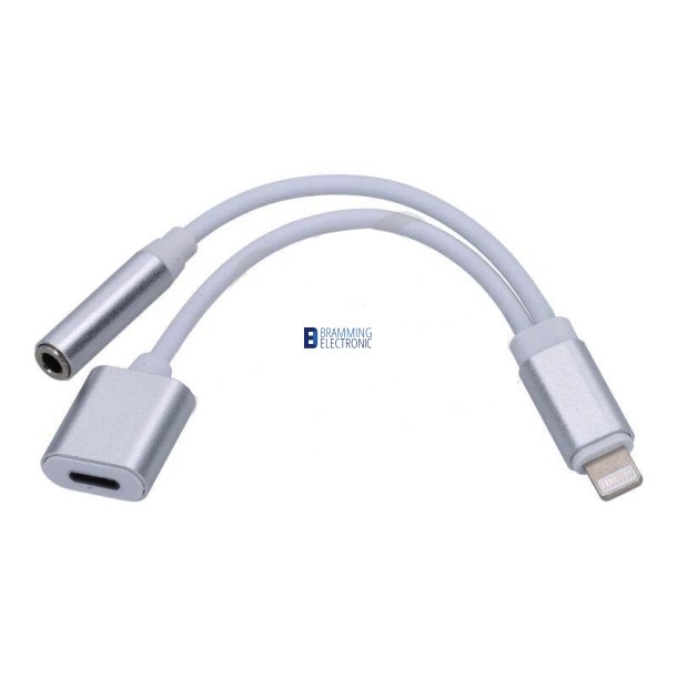 Lightning til 3,5mm audio stik adapter (Splitter)