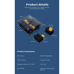 Qianli iClamp 2.0 LCD Sk�rm Klemmer 4 Stk. &ndash; Justerbare ABS/Glasfiber Fixeringsclips til Mobilreparation