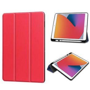 iPad Mini 6, Flip ldercover med pen holder i Rd