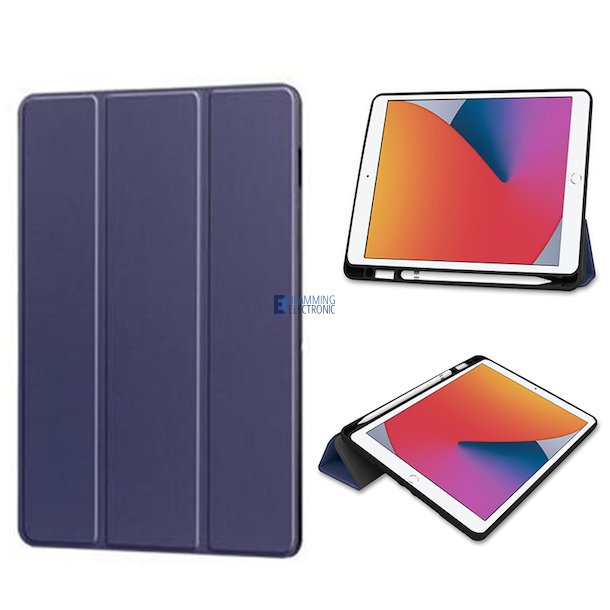 iPad Mini 6, Flip ldercover med pen holder i Bl