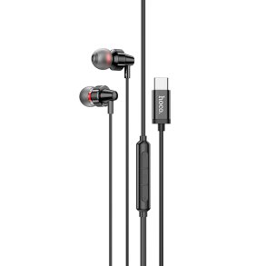 Hoco M90 USB-C earphones med mikrofon (Sort)