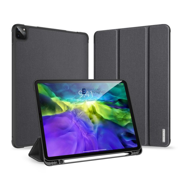 iPad Pro 11 2020, 2021, 2022, Flipcover med pen holder i Sort