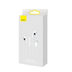Baseus Encok C17 semi-in-ear headset i hvid (Usb-C)