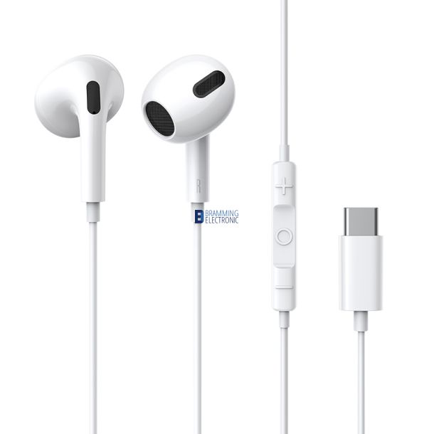 Baseus Encok C17 semi-in-ear headset i hvid (Usb-C)