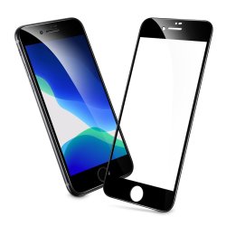 iPhone 6/6S/7/8/SE 2020/SE 2022, Beskyttelsesglas (fuldt dkkende) Sort