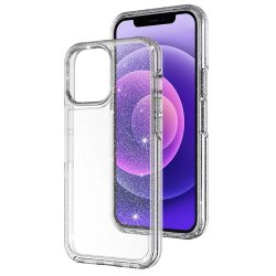 iPhone 14 Pro Max Glitter Cover - Anti-Shock TPU & Acryl (Transparent)
