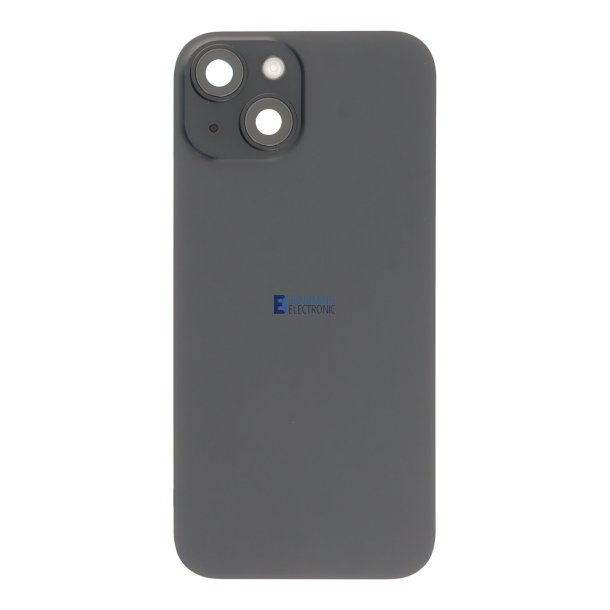 iPhone 15 Komplet Bagside Sort &ndash; OEM Bagglas med Flex Kabel