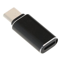 Adapter USB-C han til Lightning hun, i sort