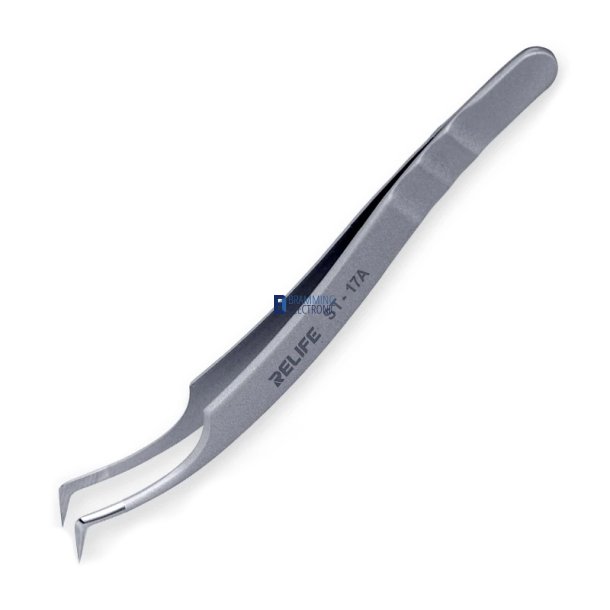 Pincet med buet spids 80gr. - Rustfri stl (Relife)