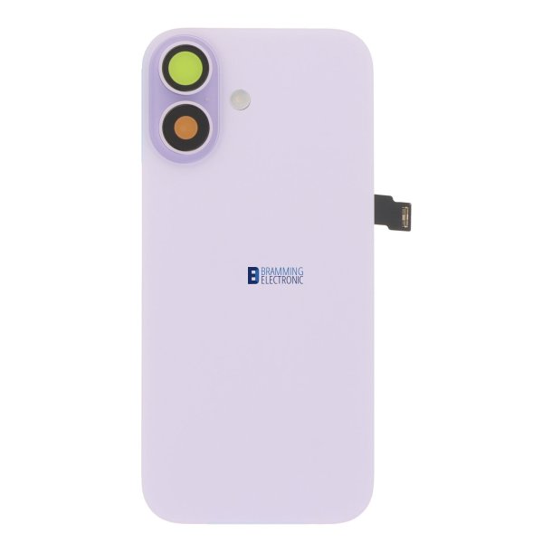 iPhone 17 Komplet Bagside Lavender Lys Lilla med Flex Kabel &ndash; OEM Bagglas med Logo