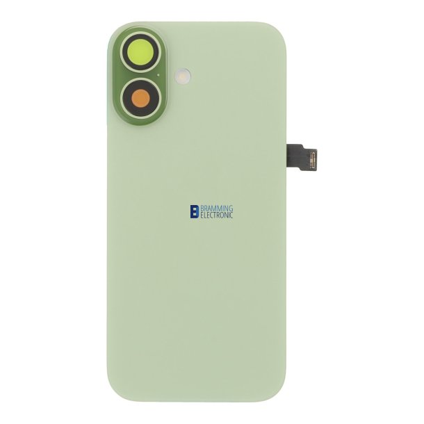 iPhone 17 Komplet Bagside Sage Gr�n med Flex Kabel &ndash; OEM Bagglas med Logo