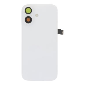 iPhone 17 Komplet Bagside Hvid med Flex Kabel &ndash; OEM Bagglas med Logo
