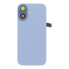 iPhone 17 Komplet Bagside Mist Blue med Flex Kabel &ndash; OEM Bagglas med Logo