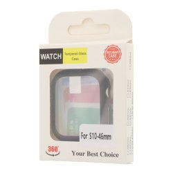 Apple Watch 10/11 46mm, Beskyttelsesglas og cover i sort