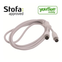 Antenne forlngerkabel - 1,5m hvid YouSee/Stofa
