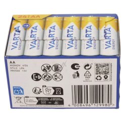 24-Pak AA Batterier fra Varta