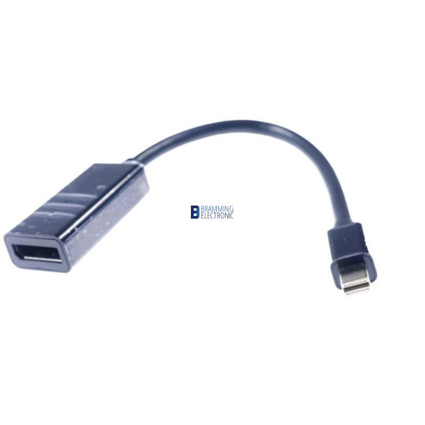 Mini DisplayPort 1.2 til DisplayPort Adapter 4K 20cm &ndash; Mini DP Han til DP Hun