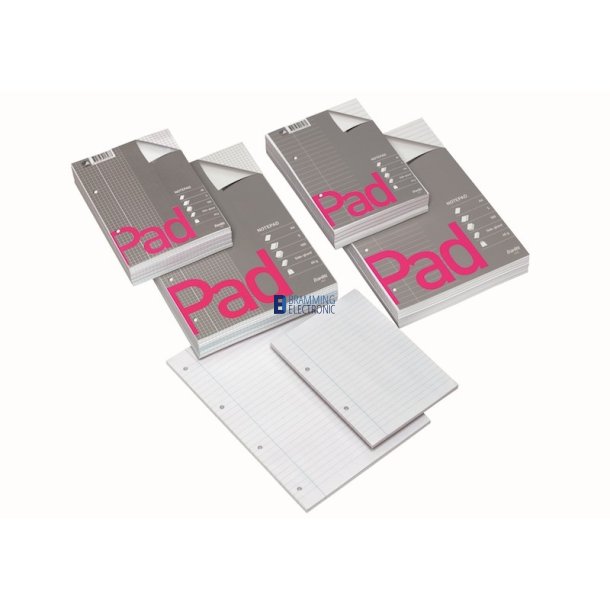 Papirblok, Kvadreret, A4, 5 blokke, Bantex Note Pad