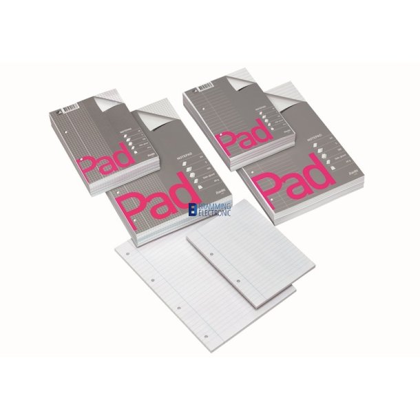 Papirblok, Linjeret, A5, 5 blokke, Bantex Note Pad