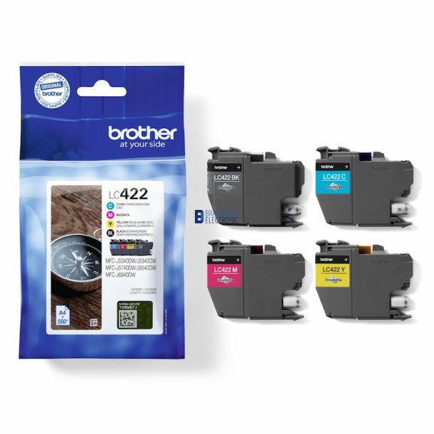 Brother LC422 value pack b/c/m/y