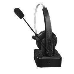 Bluetooth Mono Headset med Mikrofon og Ladestation