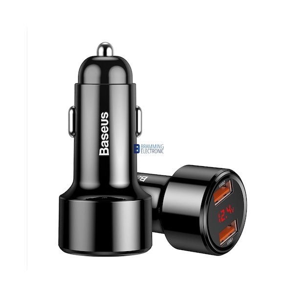 Baseus Bil lader 2X USB i Sort