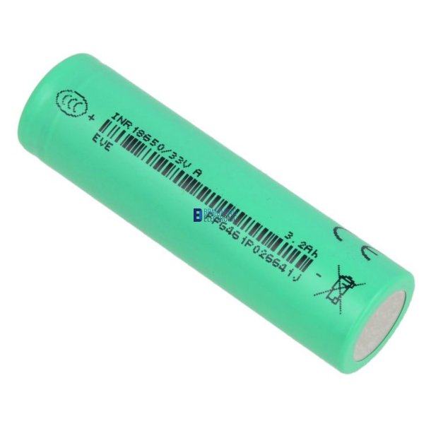 18650 Batteri 3,6V 3200mAh Li-Ion (INR18650/33A) &ndash; Original EVE Opladelig Industricelle
