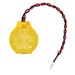 CR2016 3V Backup Batteri m. Kabel & Stik &ndash; Lithium 90 mAh