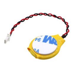 CR2016 3V Backup Batteri m. Kabel &amp; Stik � Lithium 90 mAh