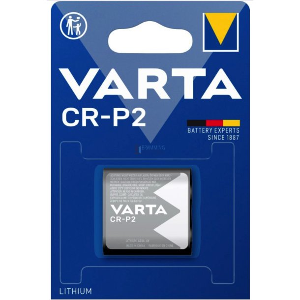 VARTA CR-P2 Batteri 6V 1450mAh Lithium &ndash; Original Professionel Fotobatteri