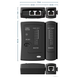 ZoeRax Netv�rkskabel Tester RJ45 RJ11 Cat5 Cat6 Cat7 LAN Kabeltester