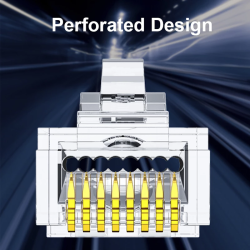 Modularstik 8/8 RJ45 Cat6 (Pass Through) skrmet, 5 stk.