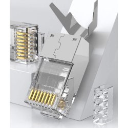 Modularstik 8/8 RJ45 Cat7 (Pass Through) skrmet, 5 stk.