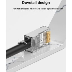 Modularstik 8/8 RJ45 Cat6 (Pass Through) skrmet, 5 stk.