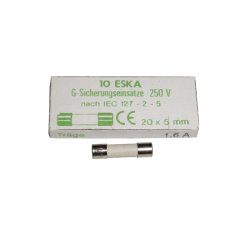 Keramisk finsikring (T) - 250V - 1.6A - 20x5mm (10 stk.)