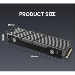M.2 SSD Heatsink - Sort (Support PC &amp; PS5) Cool Cold II